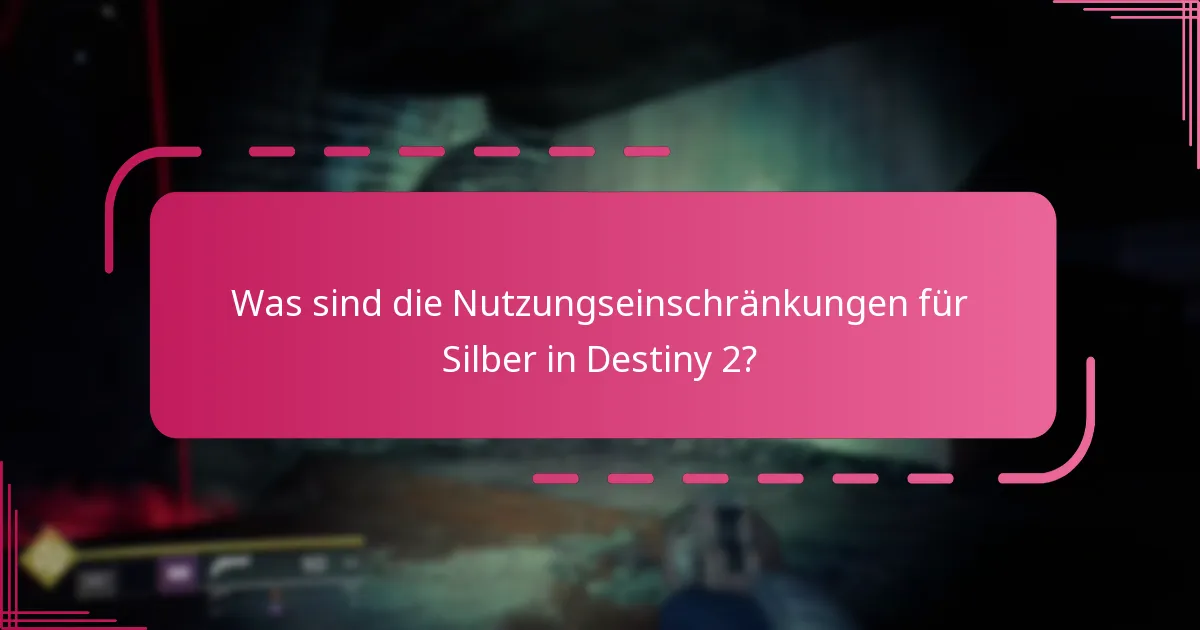 Welche Belohnungen können mit Silber in Destiny 2 freigeschaltet werden?